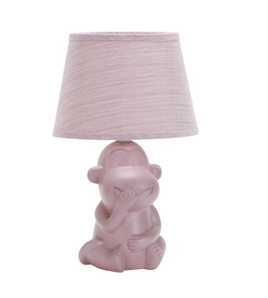 Lumetto "monkey non parlo" rosa, e14